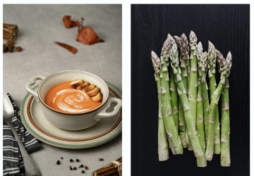 capuccino s šparogama i kozicama